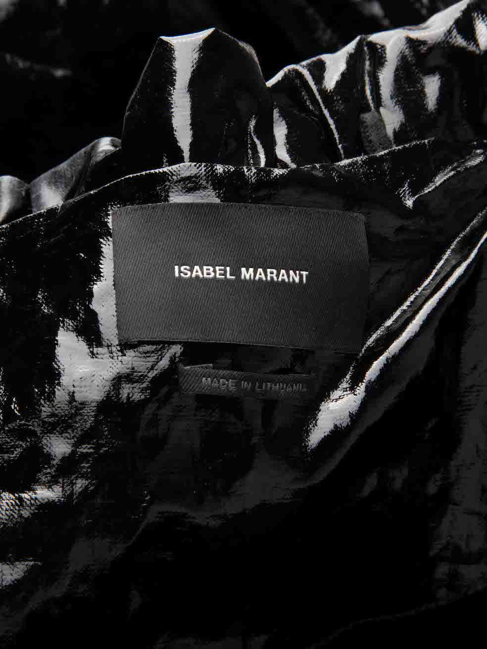 Isabel Marant Black Coated Epanoti Trench Coat