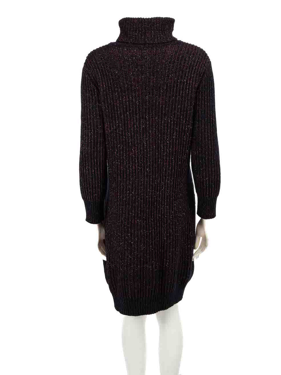 Chanel Navy Cashmere Knit Sweater Dress