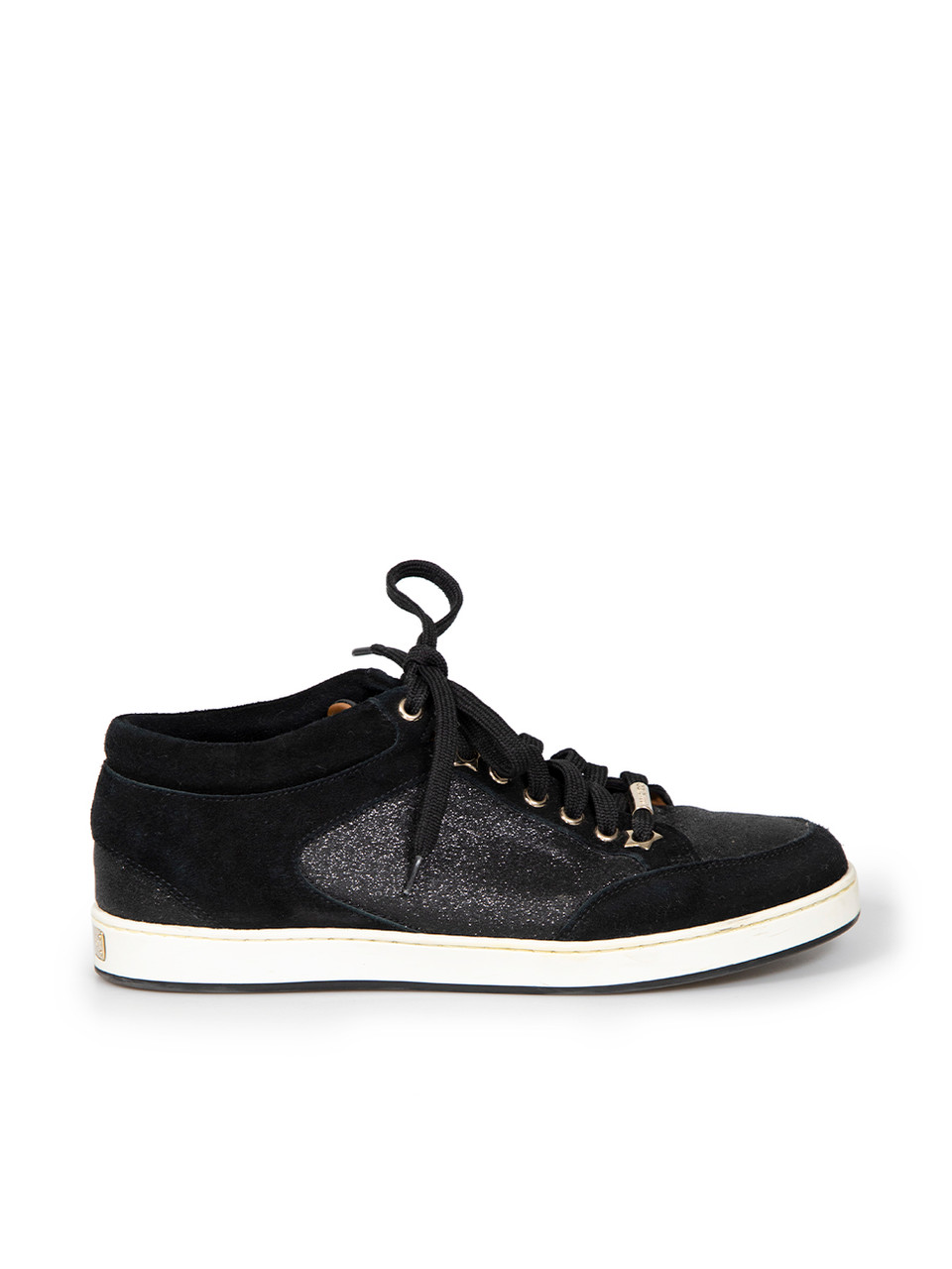 Jimmy Choo Black Glitter Miami Trainers