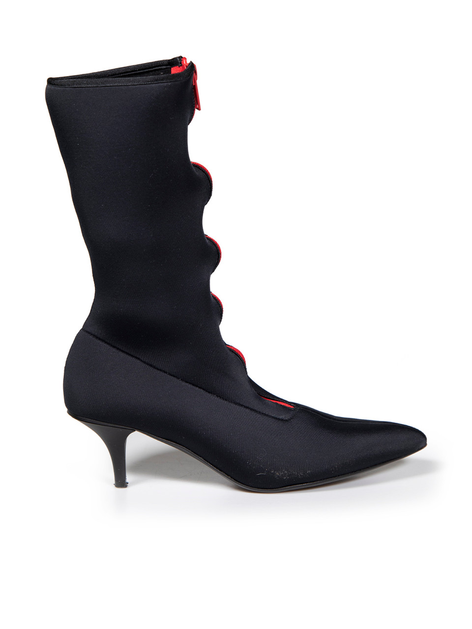 Marni Black Zip Detail Mid Calf Boots