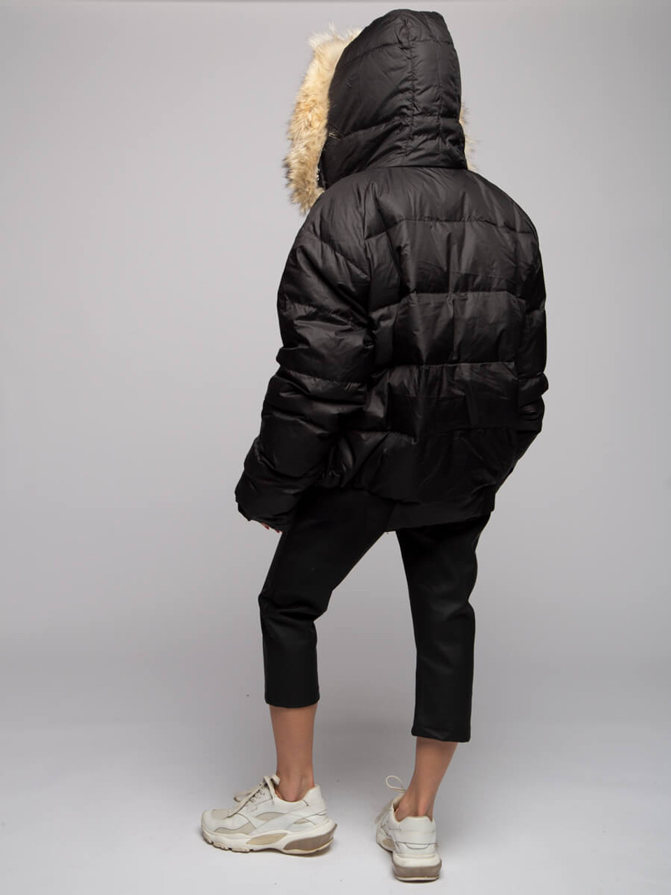 Moncler Hooded Puffer Jacket, Size 16 UK, Black Polyamide