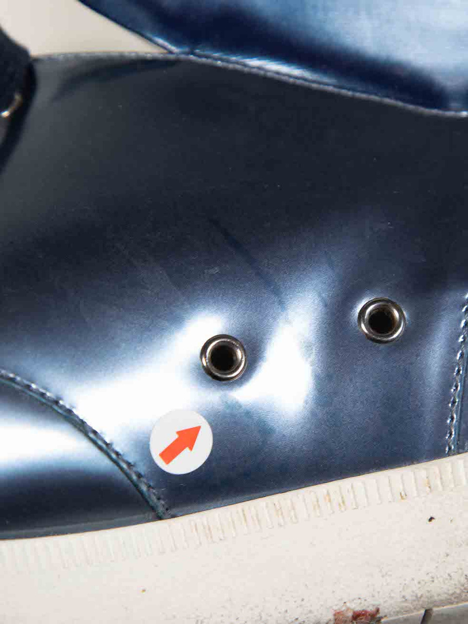 Dior Dior Homme Blue Patent Hi-Top Trainers Dior Dior Homme Blue Patent Hi-Top Trainers