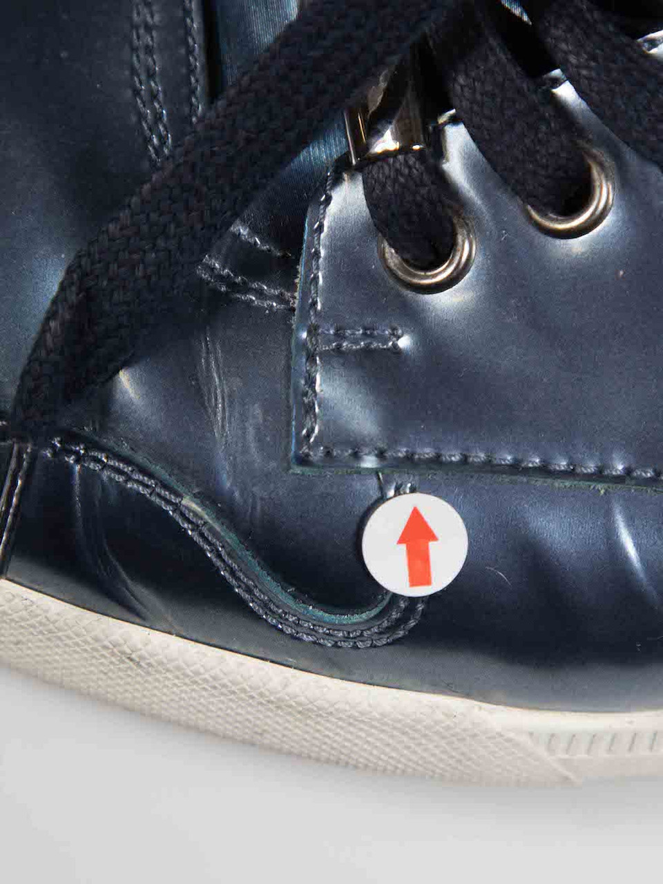 Dior Dior Homme Blue Patent Hi-Top Trainers Dior Dior Homme Blue Patent Hi-Top Trainers