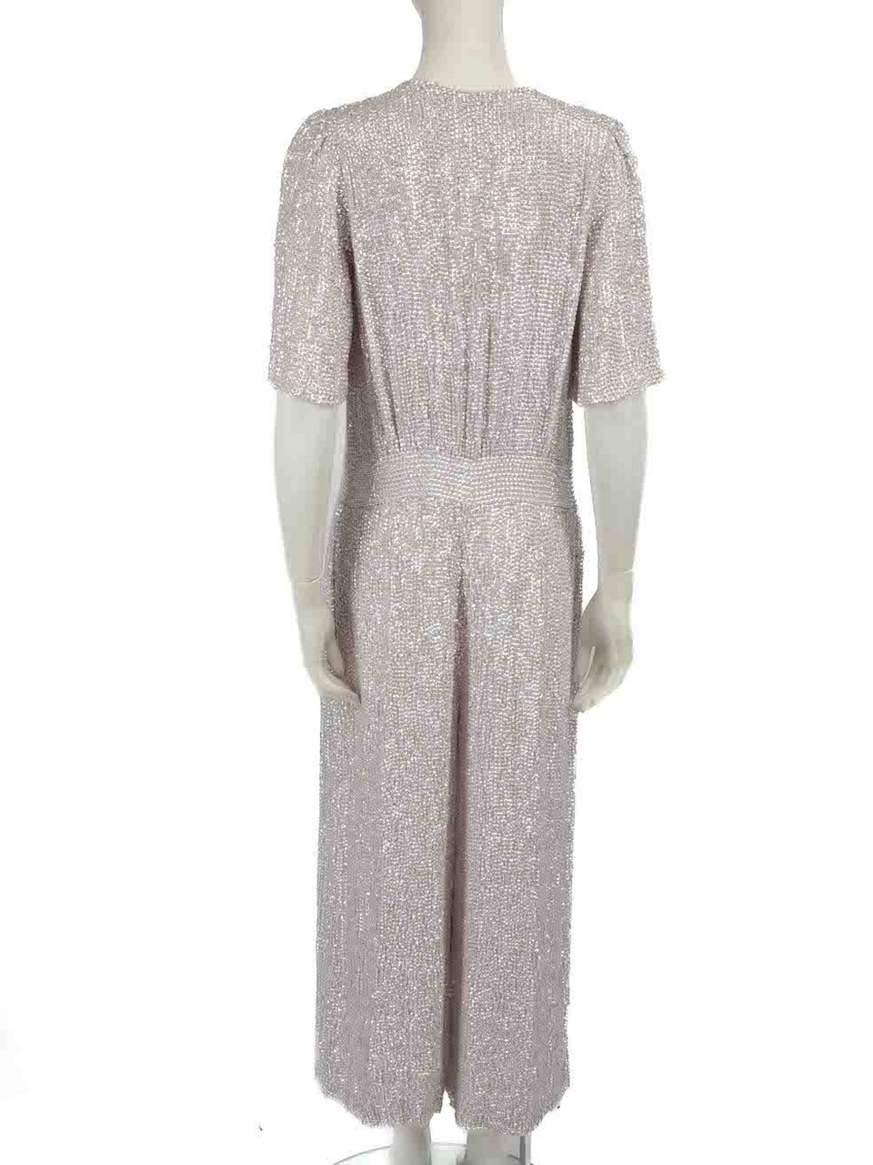 Temperley London White Sequinned Jumpsuit