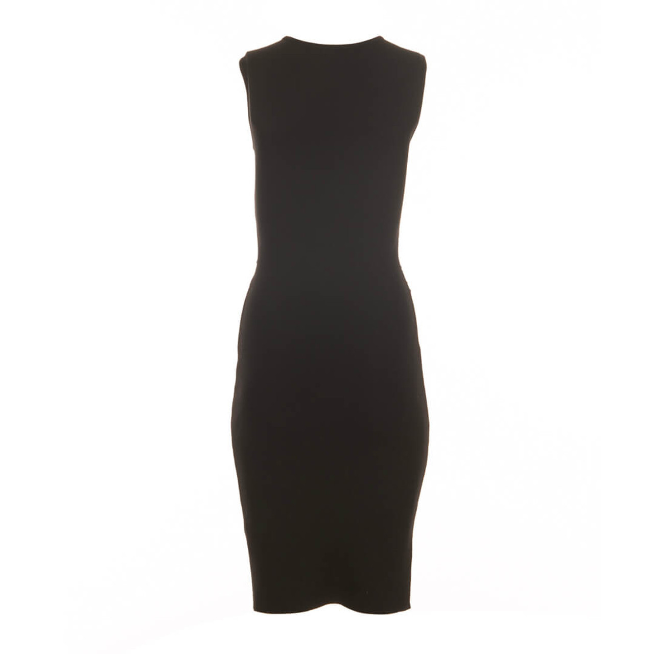 Valentino Black Fitted Dress with Knot Front Black