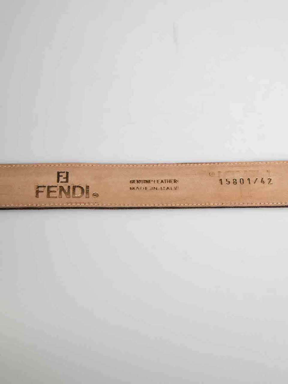 Fendi Brown Zucca FF Logo Waist Belt