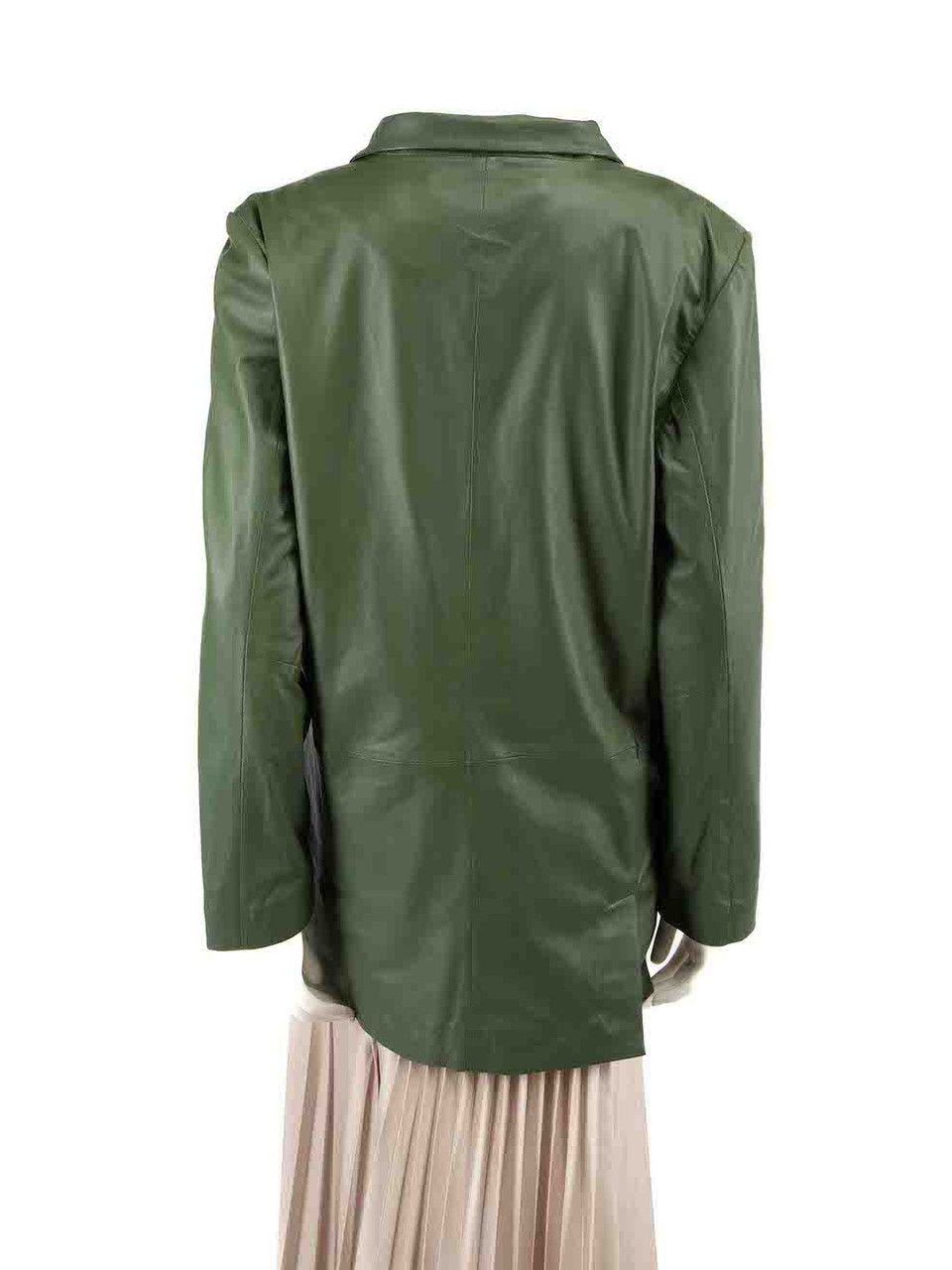 Munderingskompagniet Moss Green Leather Blazer