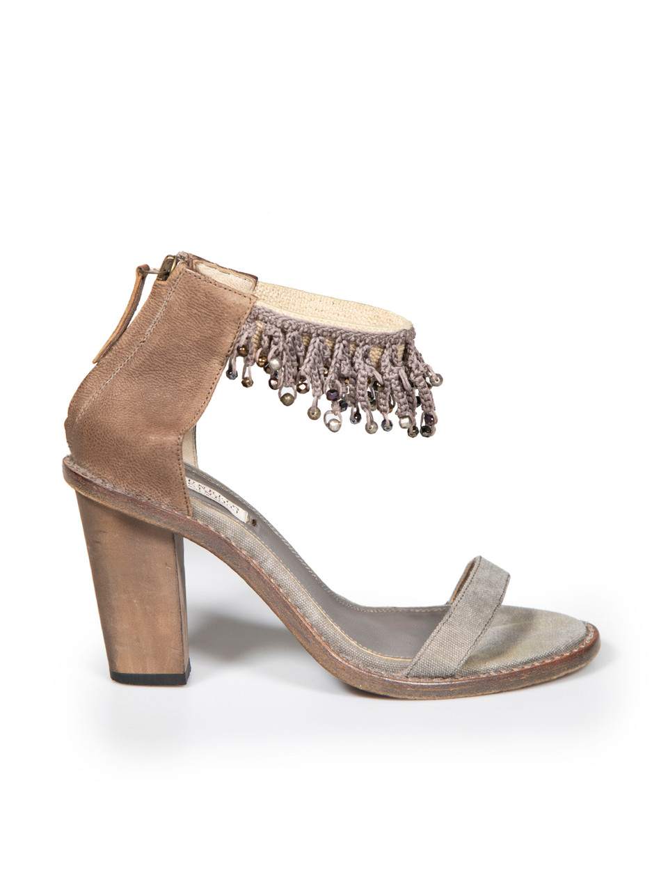 Brunello Cucinelli Grey Tasselled Sandals Brunello Cucinelli Grey Tasselled Sandals