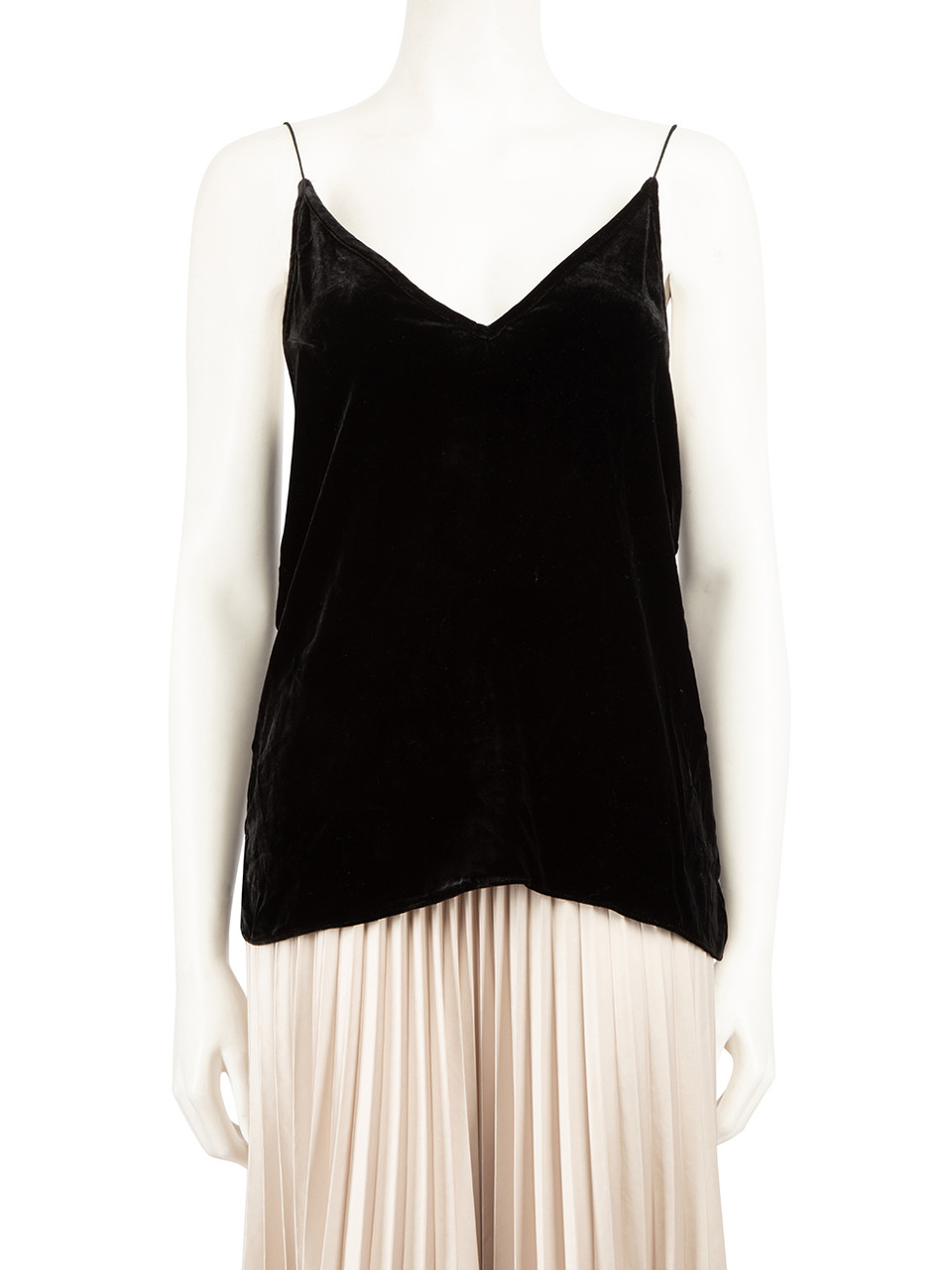 Black Velvet Spaghetti Strap Camisole