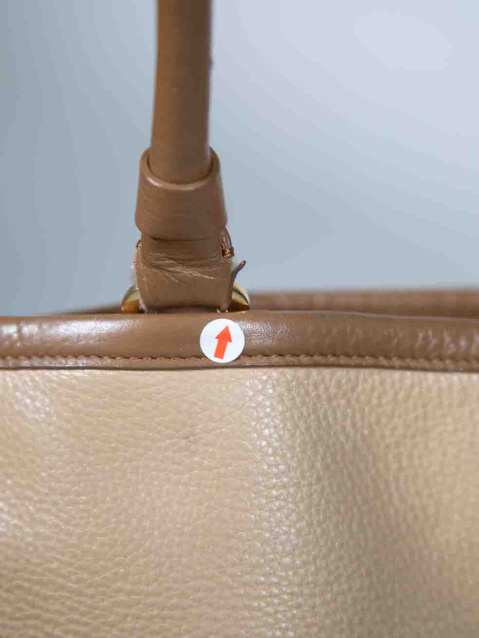 Tory Burch Brown Leather Logo Tote Bag
