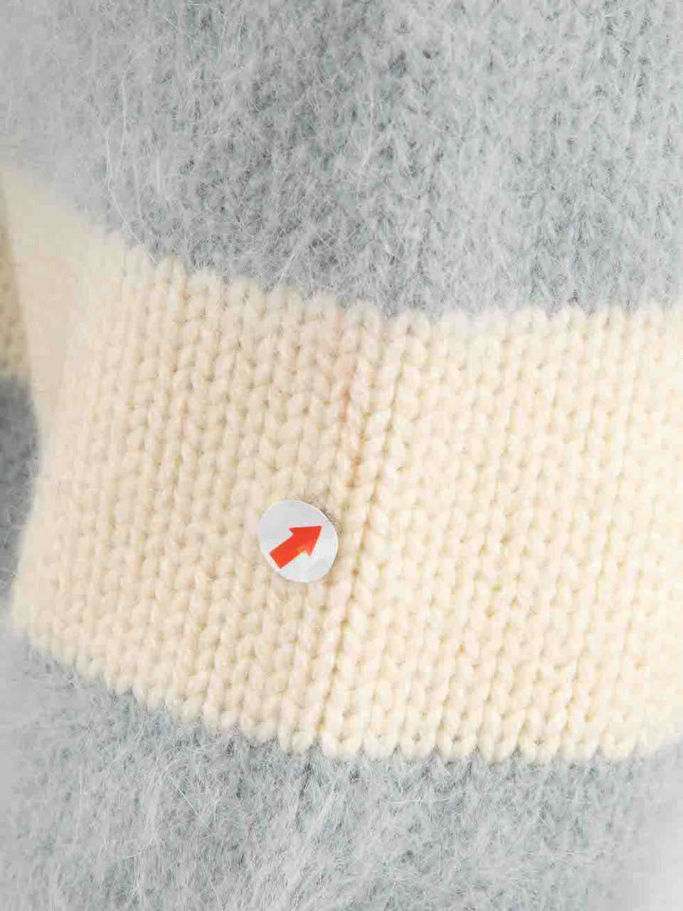 Gucci Beige & Blue Wool Striped Knit Jumper