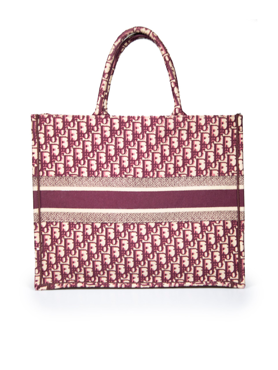 Dior Red Canvas Large Oblique Book Tote Bag