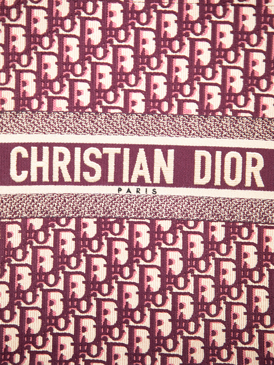 Dior Red Canvas Large Oblique Book Tote Bag