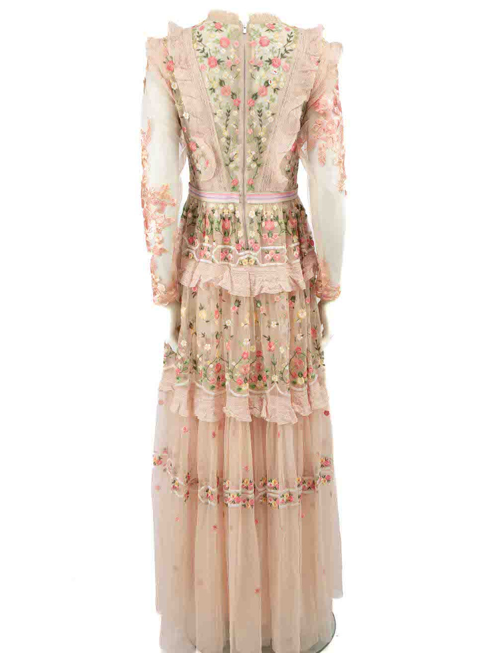 Needle & Thread Pink Floral Embroidered Maxi Dress