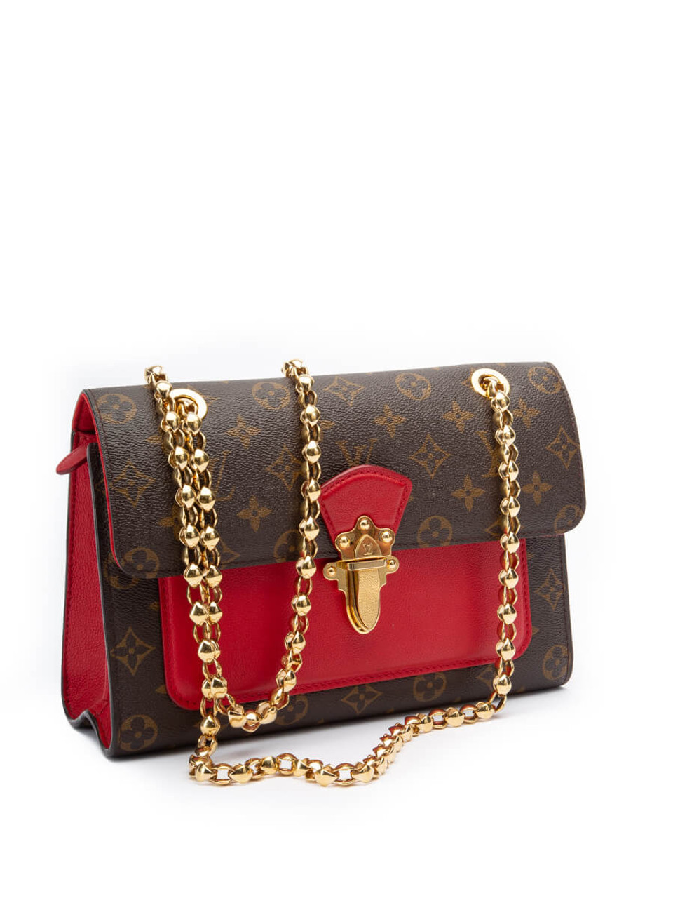 Victoire Monogram Bag Red Leather