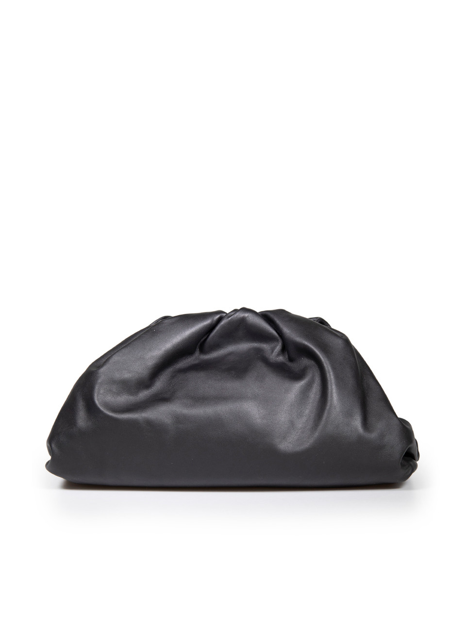 Bottega Veneta Black Leather Large Pouch Clutch
