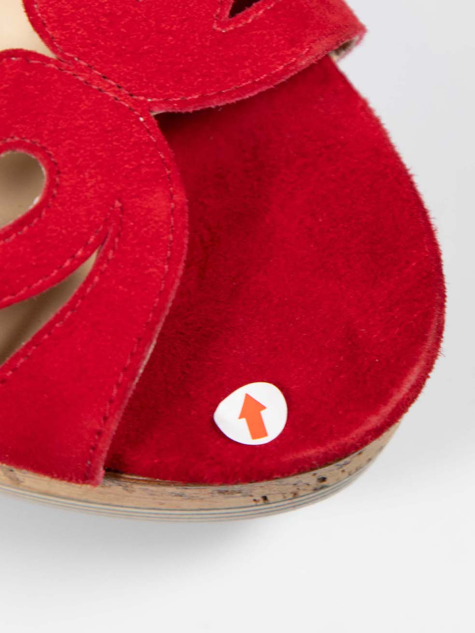 Etro Red Suede Wooden Platform Sandals