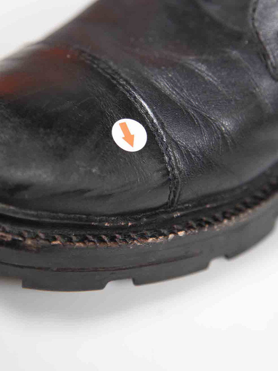 Yohji Yamamoto Y-3 Black Leather Lace Up Logo Combat Boots