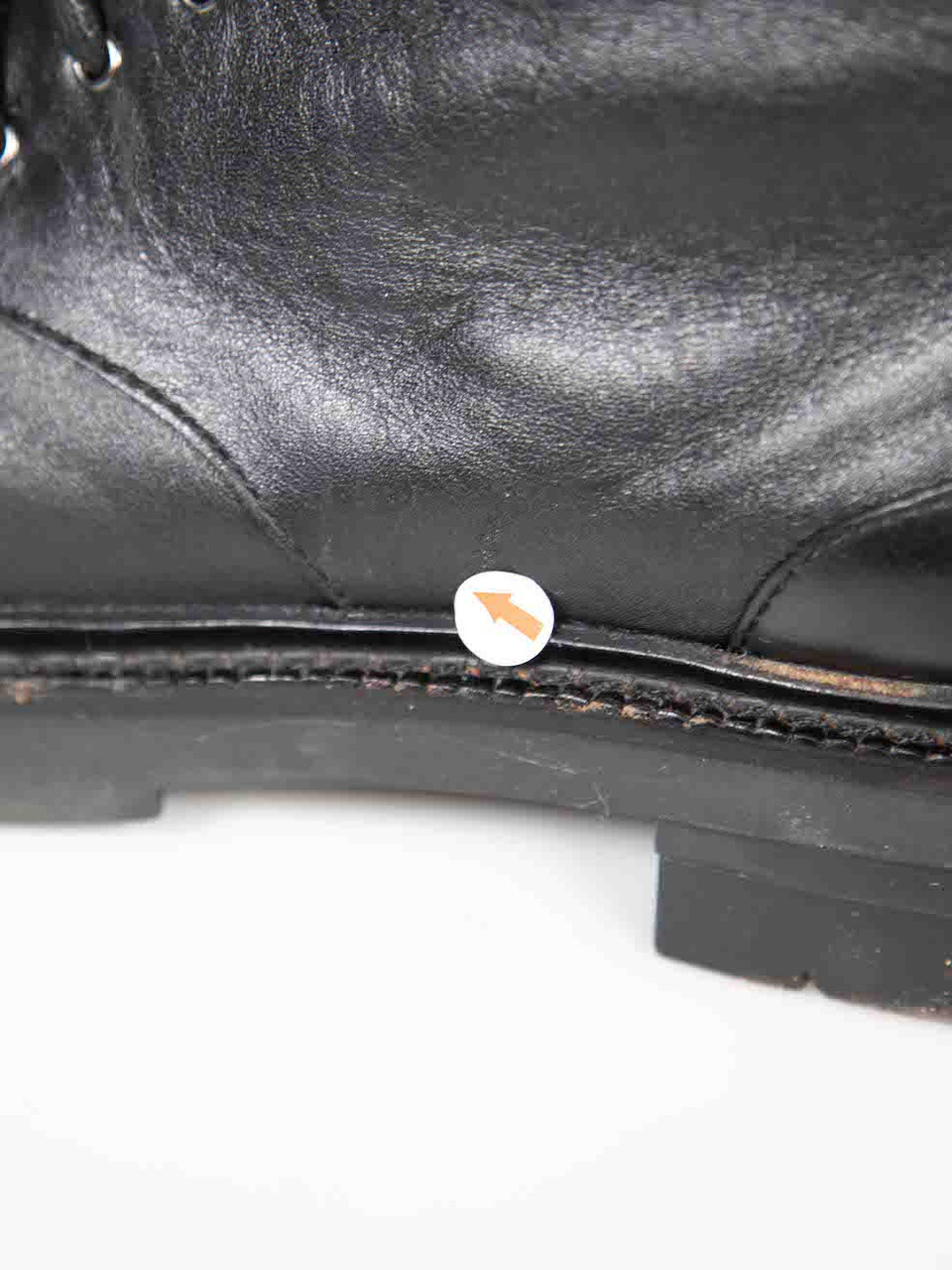 Yohji Yamamoto Y-3 Black Leather Lace Up Logo Combat Boots