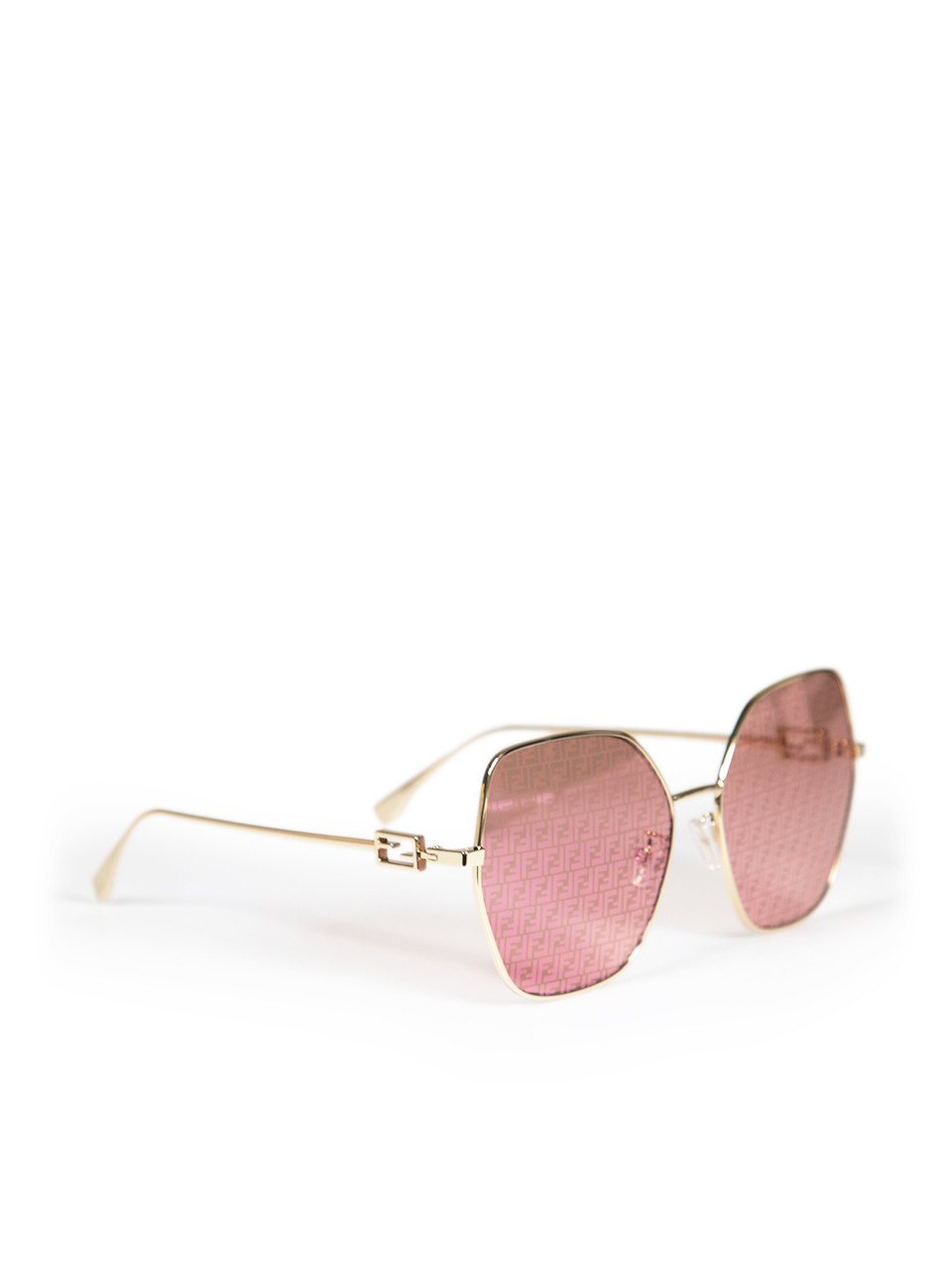 Fendi Dark Pink Logo Butterfly Sunglasses