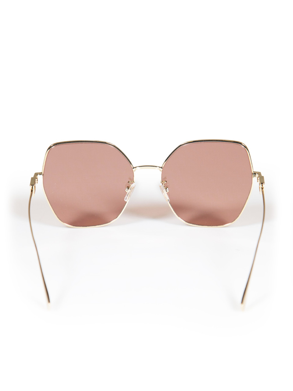 Fendi Dark Pink Logo Butterfly Sunglasses