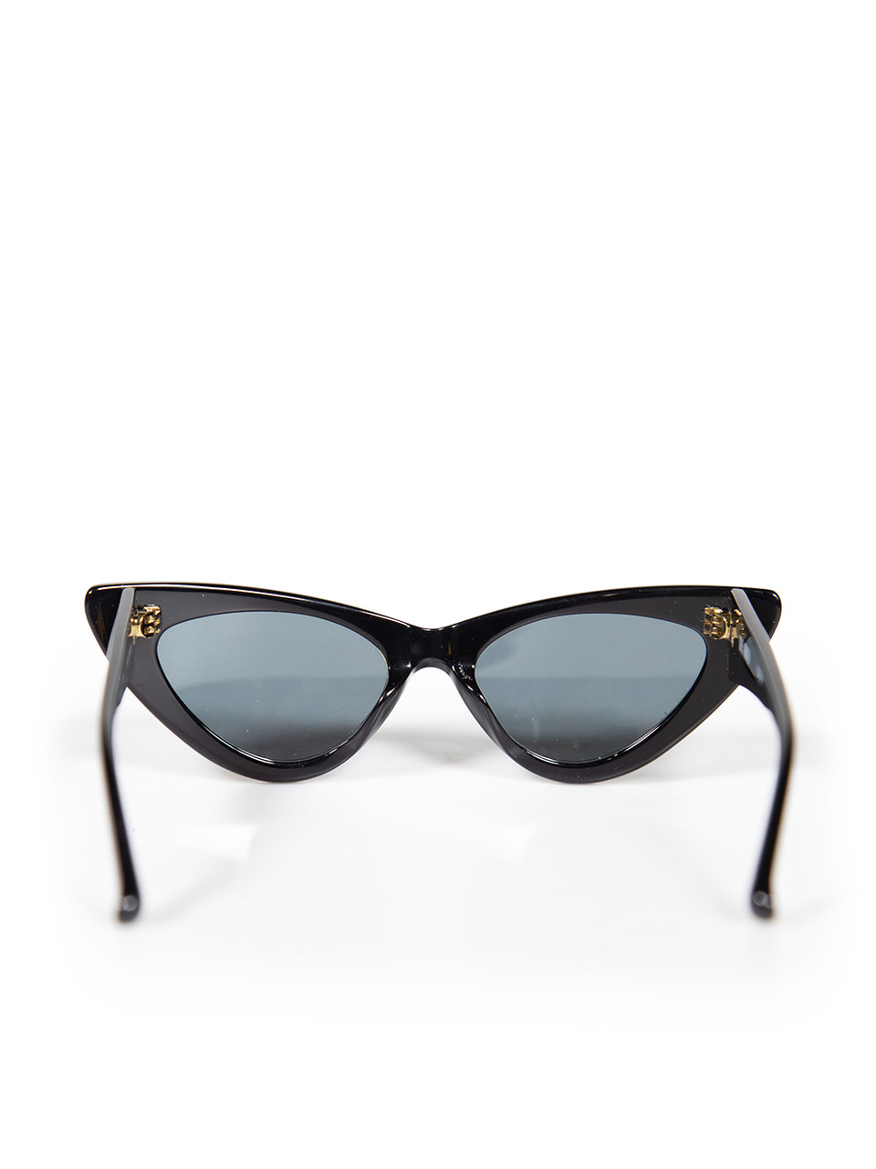 Linda Farrow Linda Farrow + The Attico Black Dora D-Frame Cateye Sunglasses