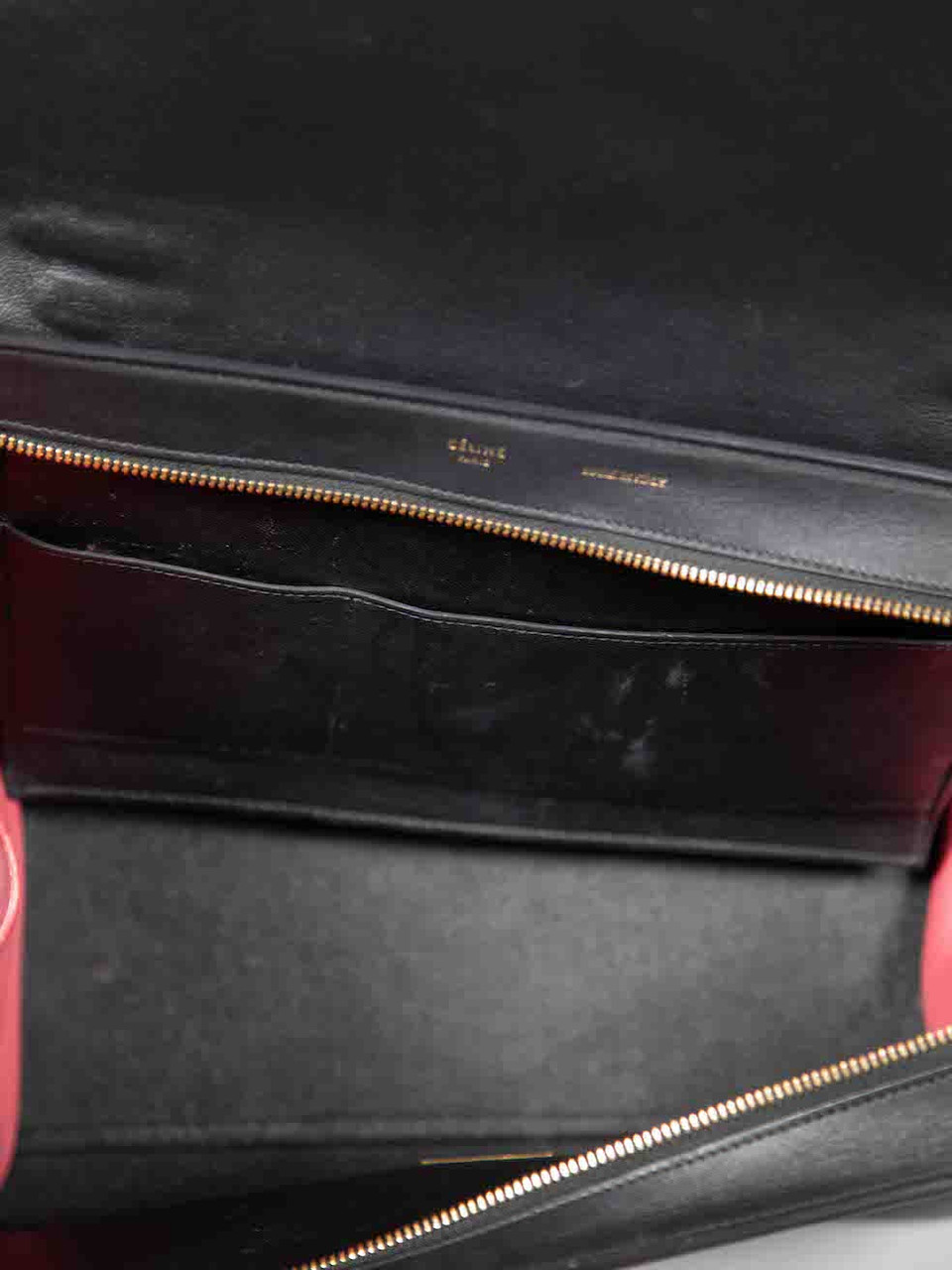 Céline Tricolour Leather Medium Trapeze Bag