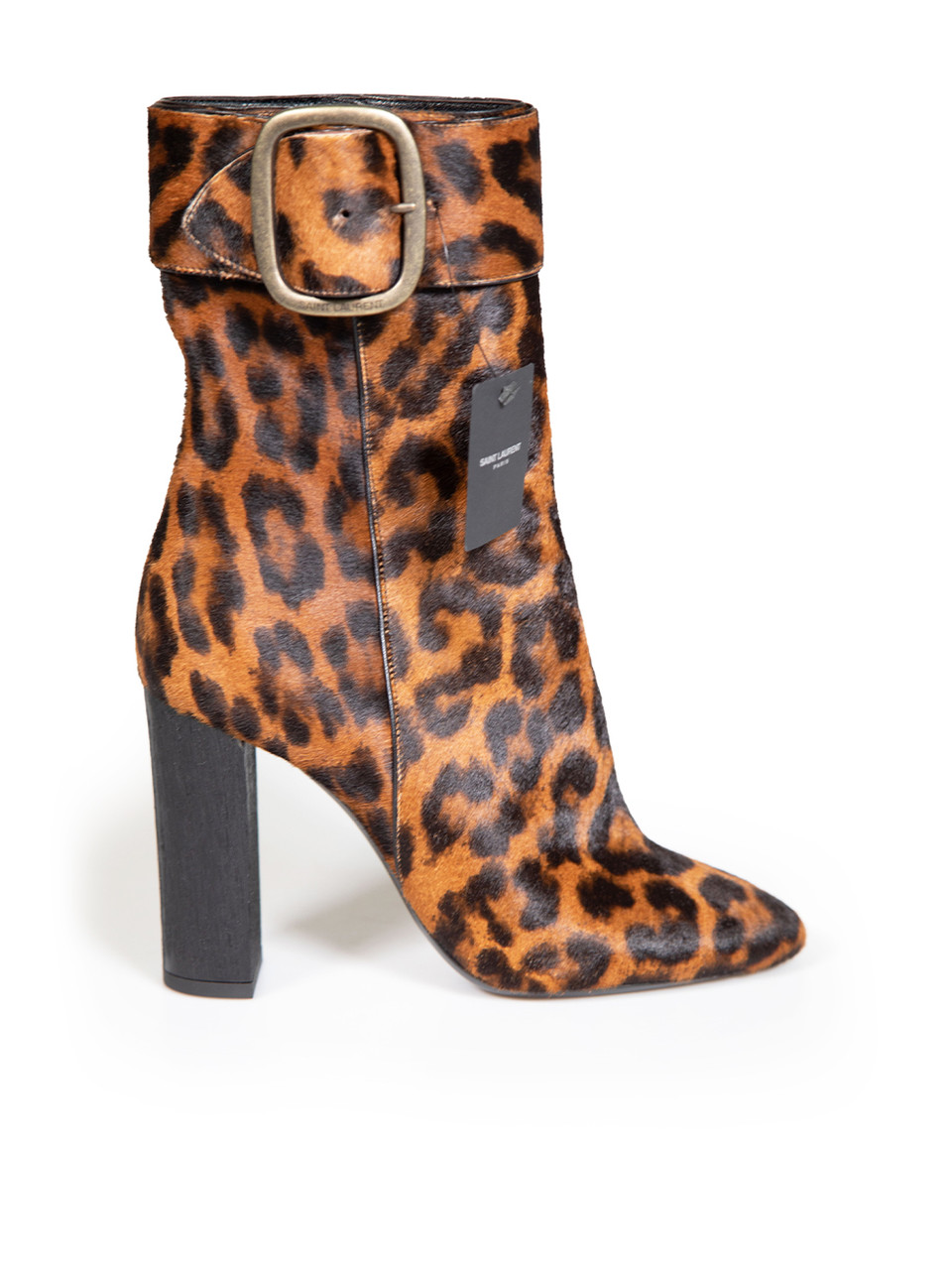 Saint Laurent Brown Pony Hair Leopard Joplin Boots Saint Laurent Brown Pony Hair Leopard Joplin Boots