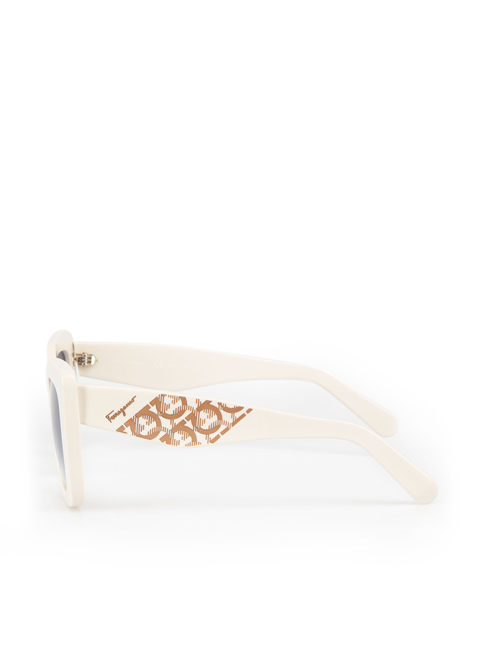Salvatore Ferragamo Ivory Butterfly Sunglasses