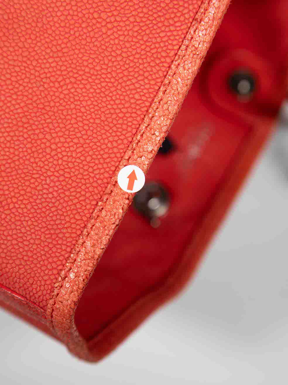 Chanel Red Caviar Leather Camellia Bag