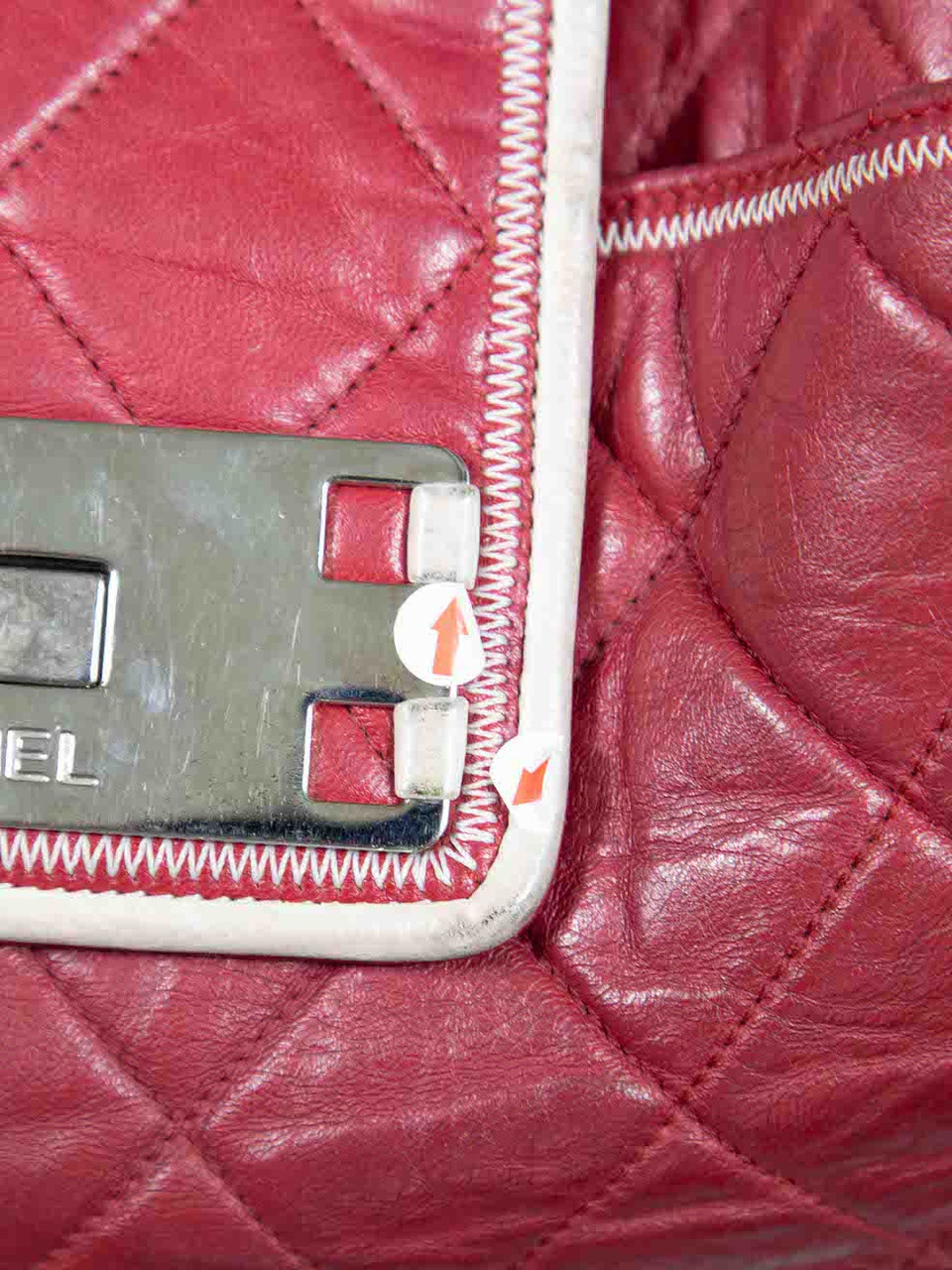 Chanel Burgundy Leather Mademoiselle Lock East West Quilted Tote