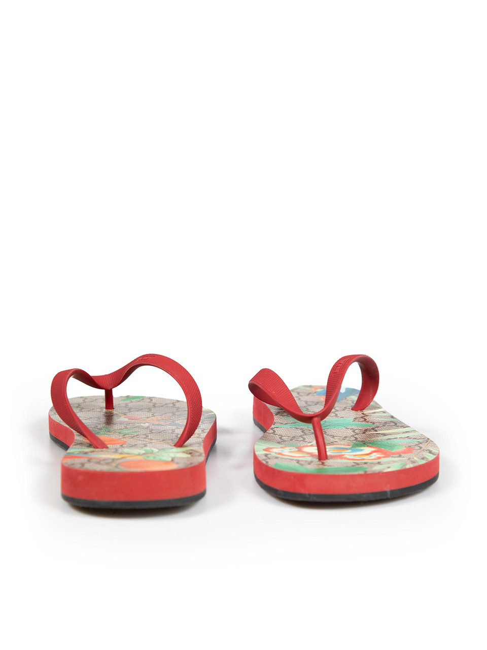 Gucci GG Monogram Floral Pattern Thong Sandals