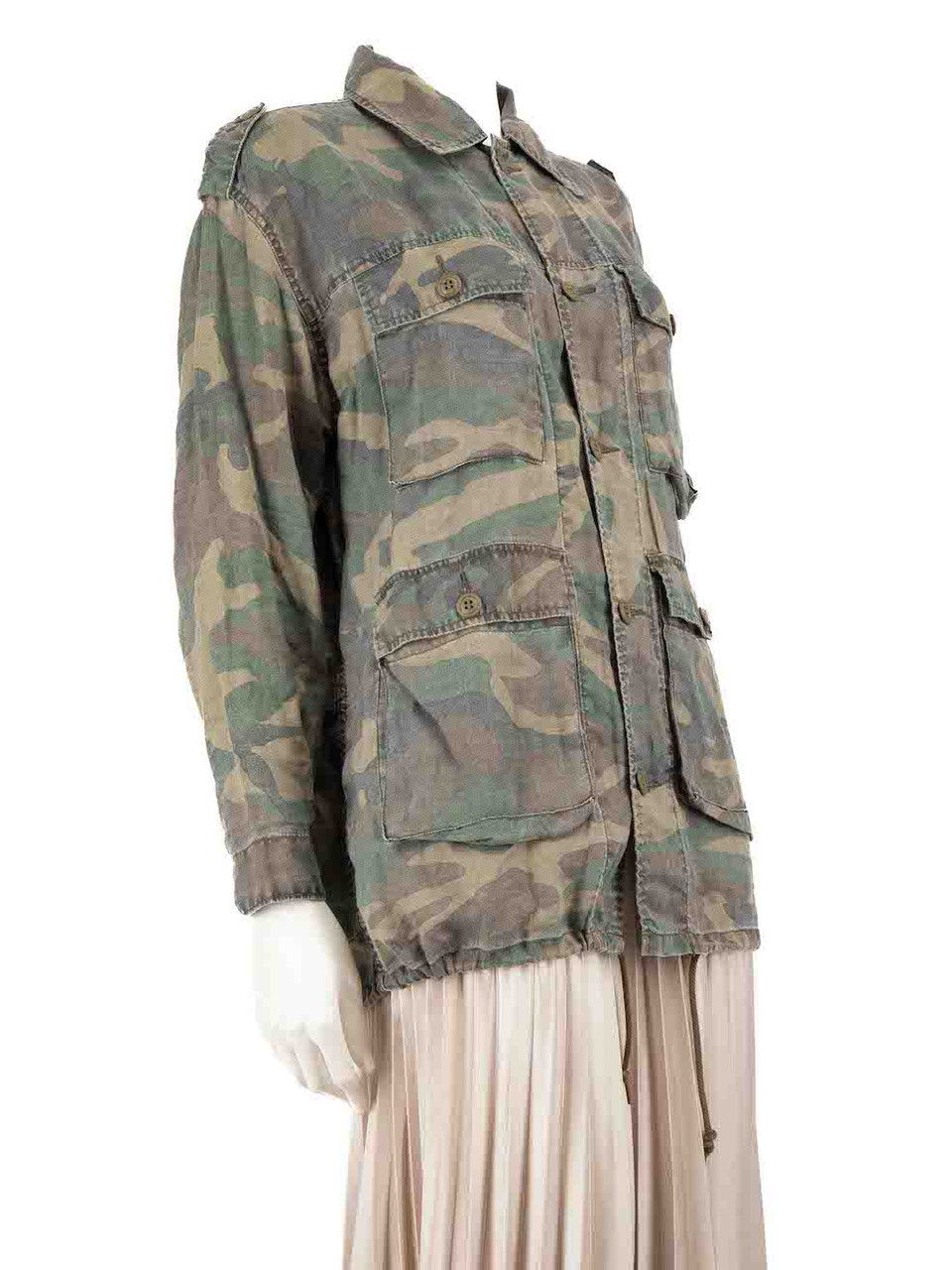 Saint Laurent Green Camouflage Utility Jacket