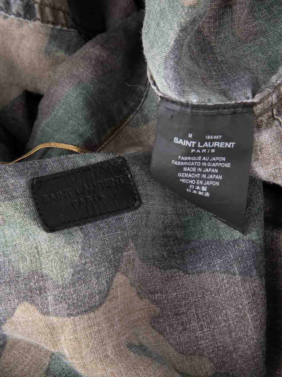 Saint Laurent Green Camouflage Utility Jacket