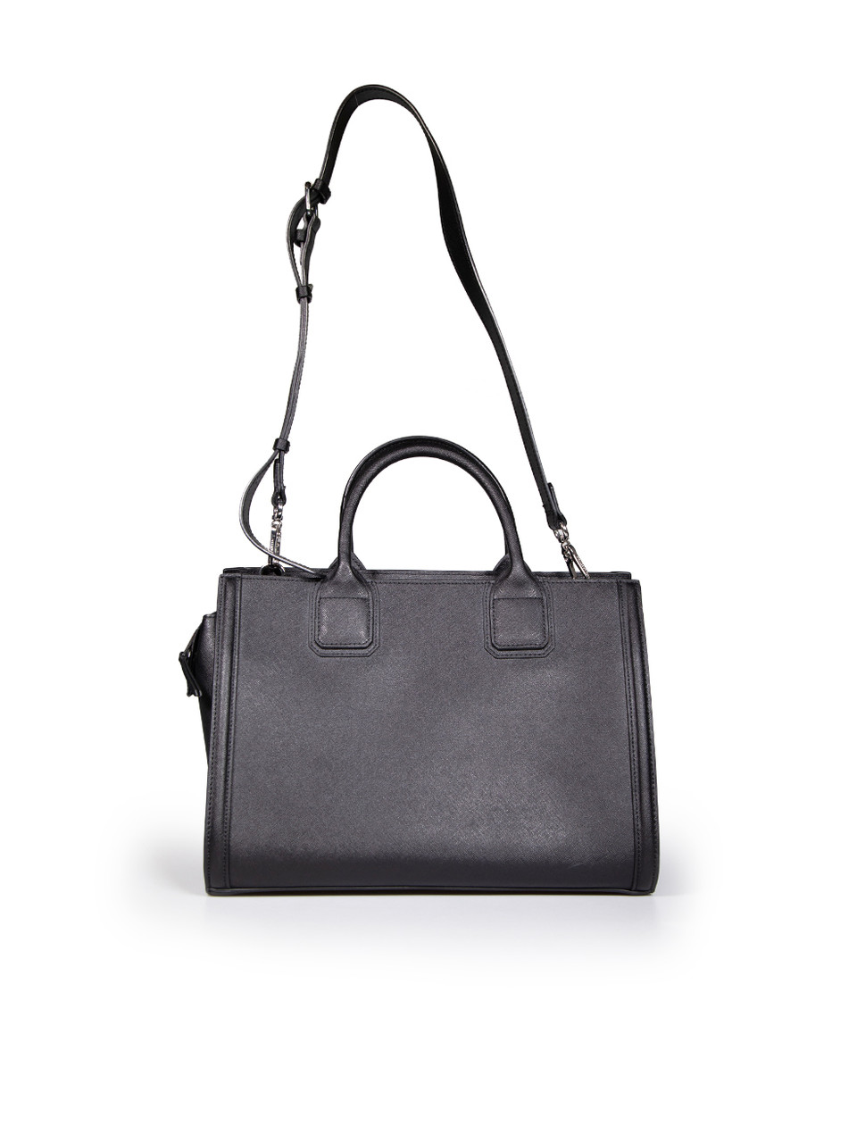 Karl Lagerfeld Black Leather Karl Face Tote