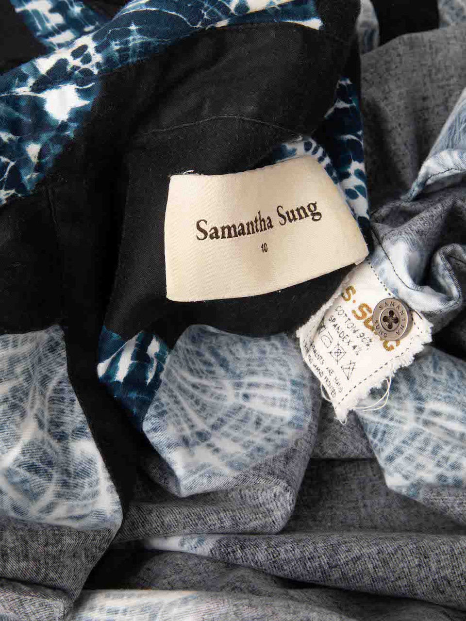 Samantha Sung Blue Tie Dye Print Knee Length Dress