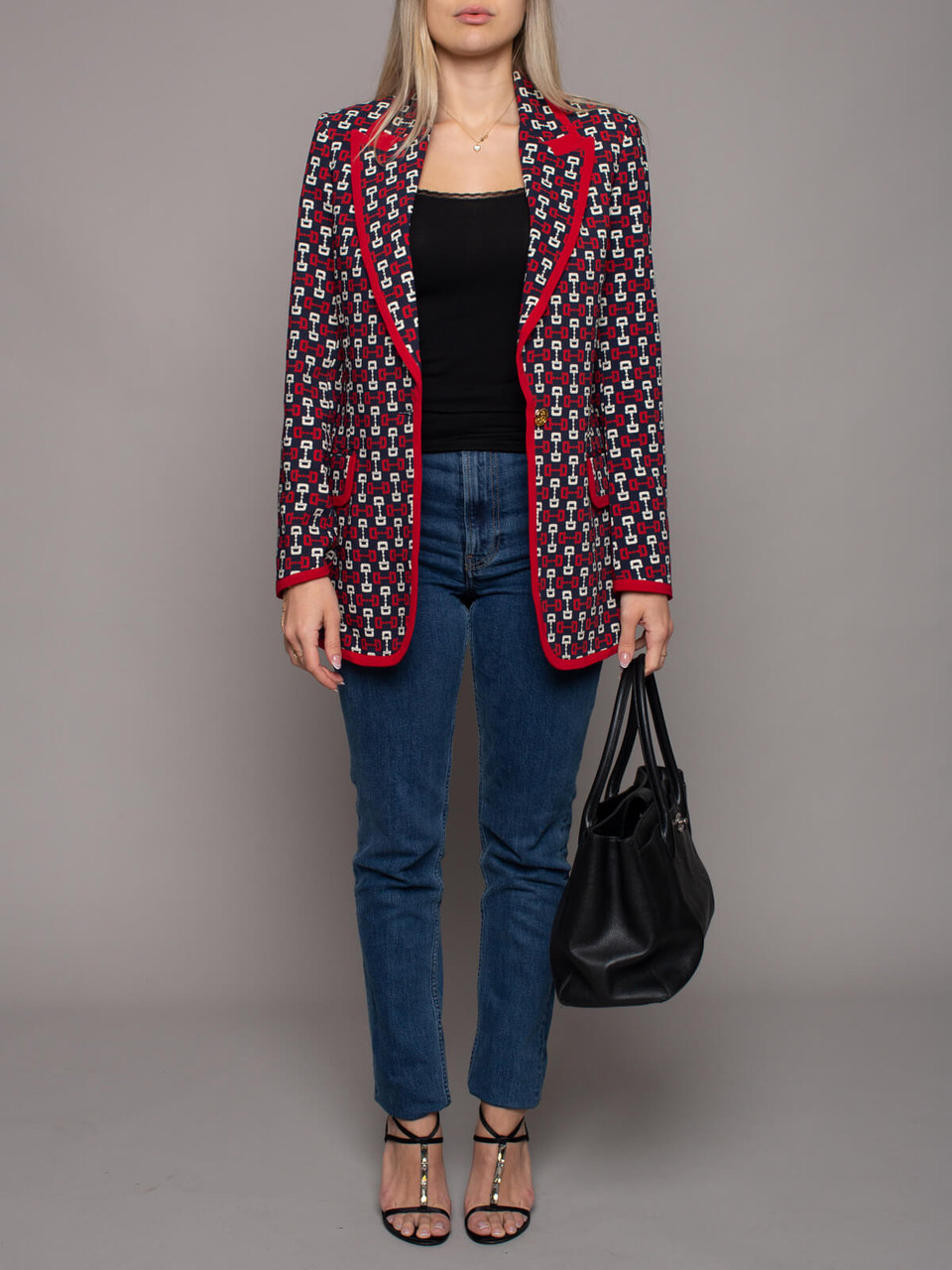 Gucci Women's Blazer, Size 12 UK, Red Viscose