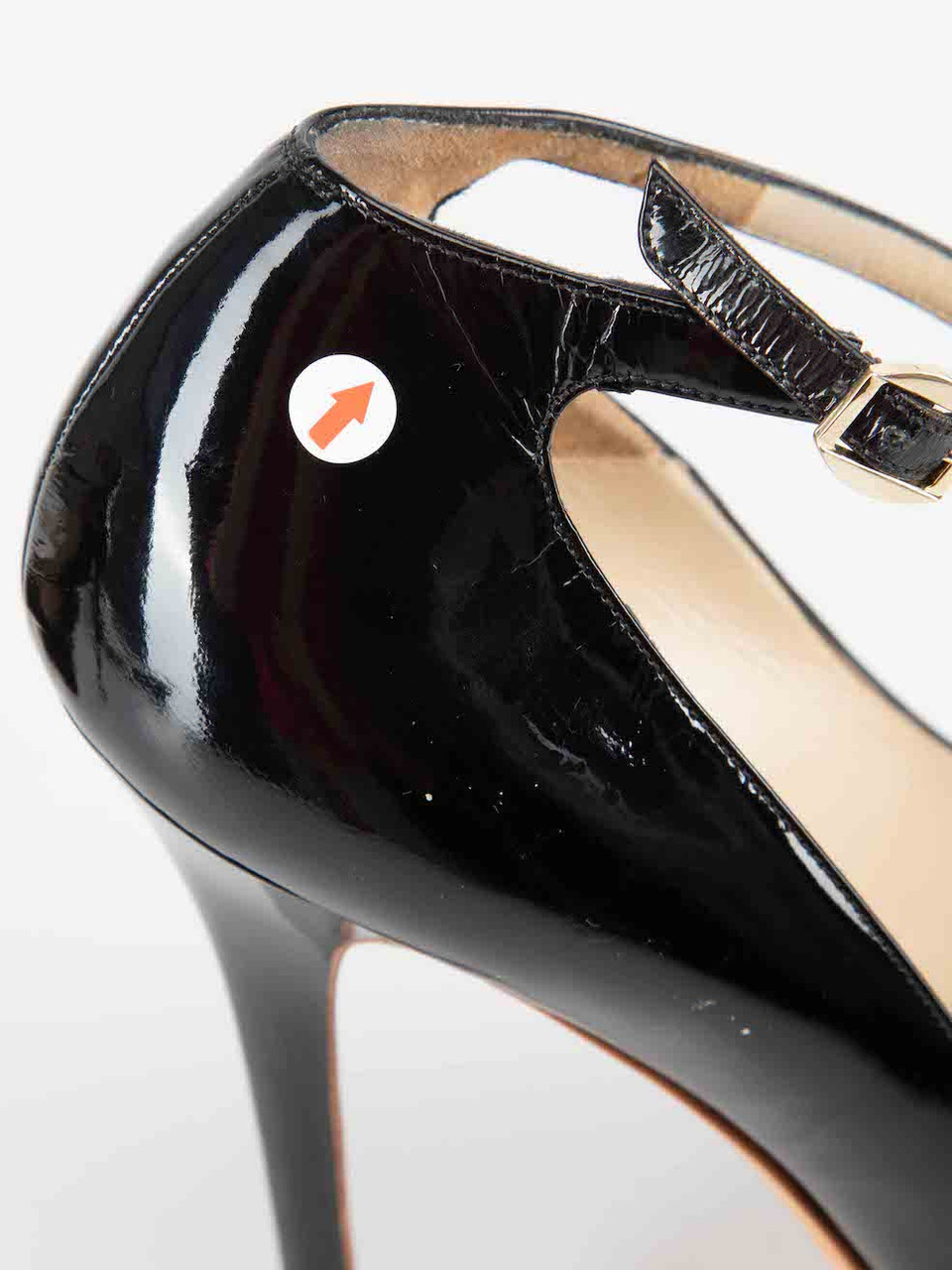 Alexander McQueen Black Patent Peep-Toe Heels