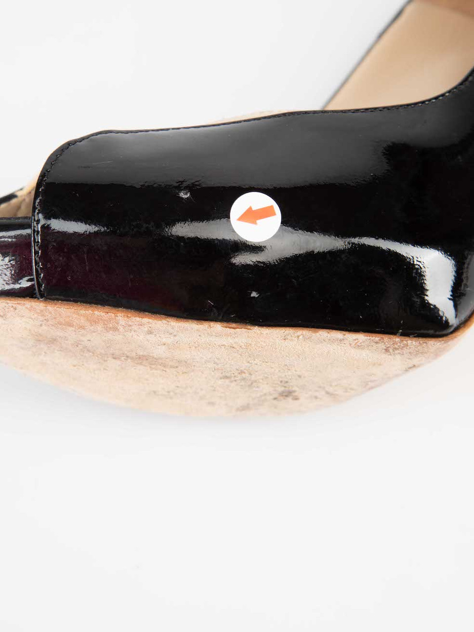 Alexander McQueen Black Patent Peep-Toe Heels