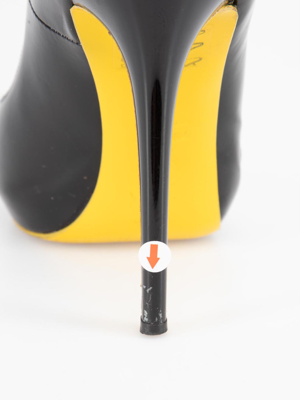 Alexander McQueen Black Patent Heart Peep Heels