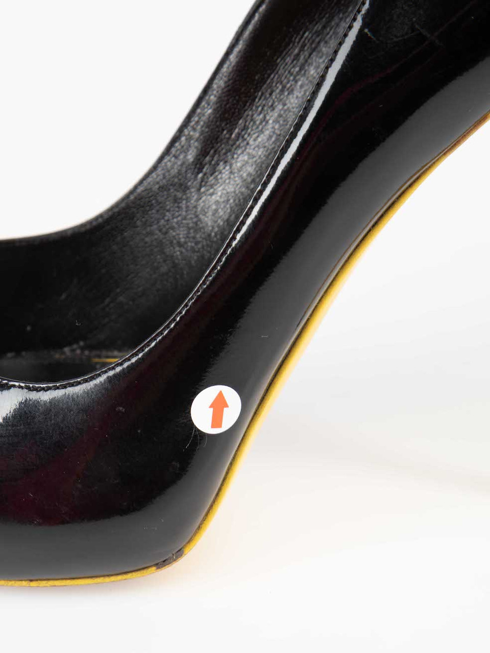 Alexander McQueen Black Patent Heart Peep Heels