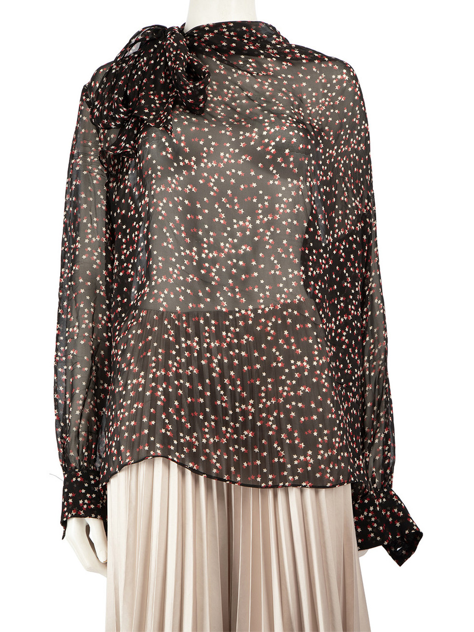 Max Mara S' Max Mara Star Print See Through Blouse