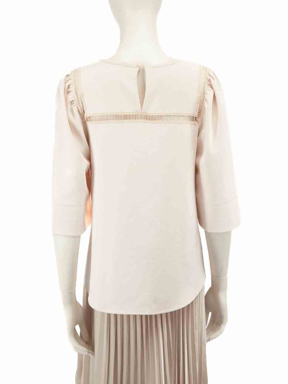 Chloé See by Chloe Pink Lace Embroidered Top Chloé See by Chloe Pink Lace Embroidered Top
