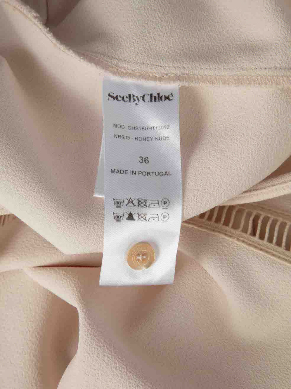 Chloé See by Chloe Pink Lace Embroidered Top Chloé See by Chloe Pink Lace Embroidered Top