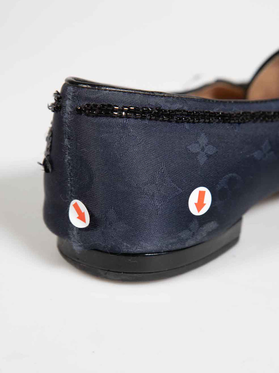 Louis Vuitton Navy Beaded Monogram Loafers Louis Vuitton Navy Beaded Monogram Loafers