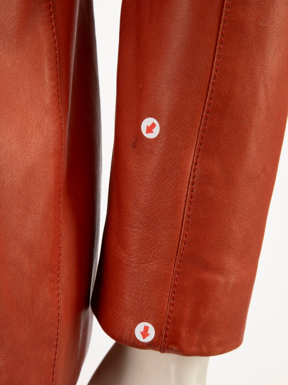 Loro Piana Red Lambskin Leather Blazer Loro Piana Red Lambskin Leather Blazer