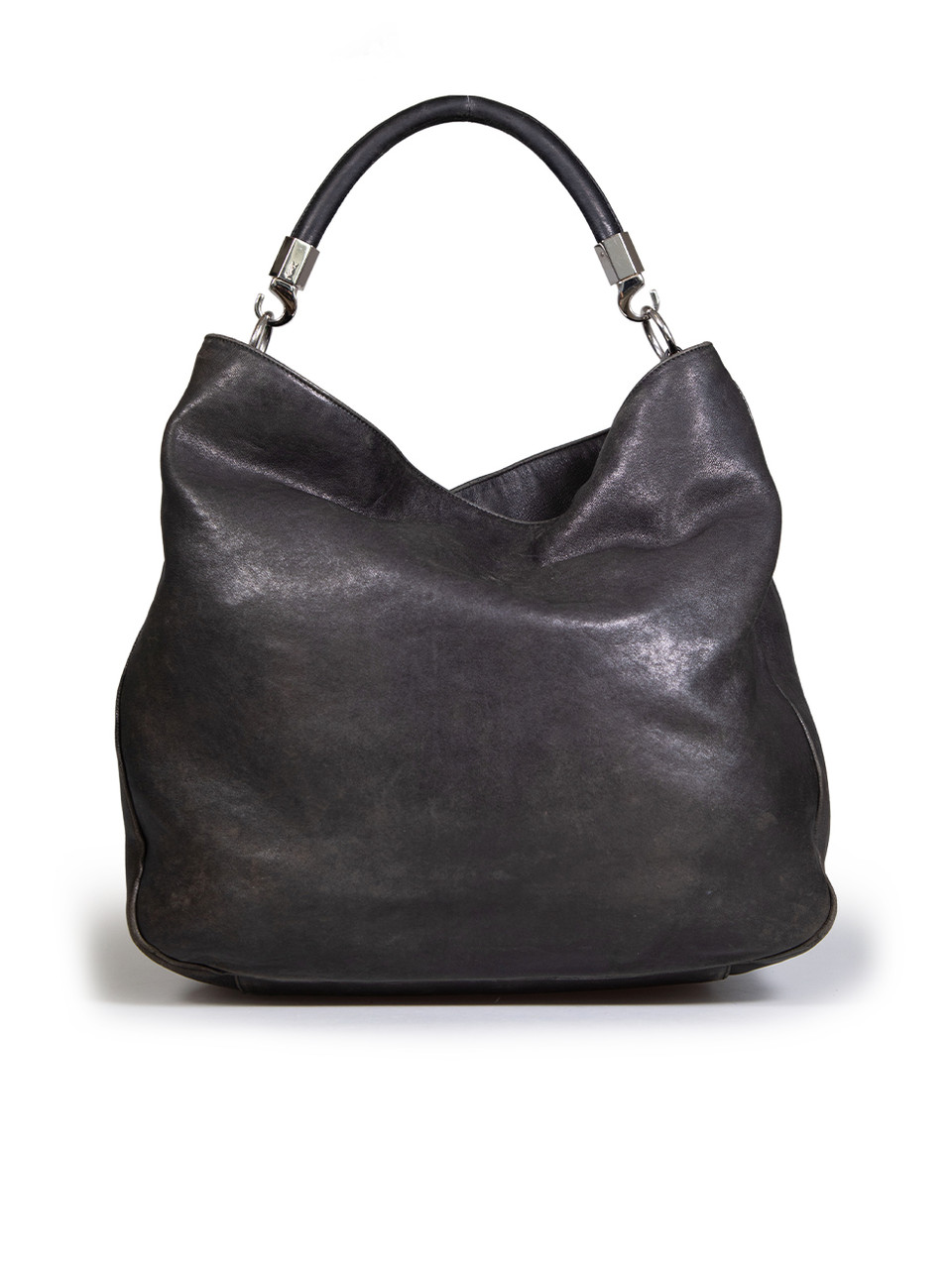 Saint Laurent Black Leather Roady Hobo Bag