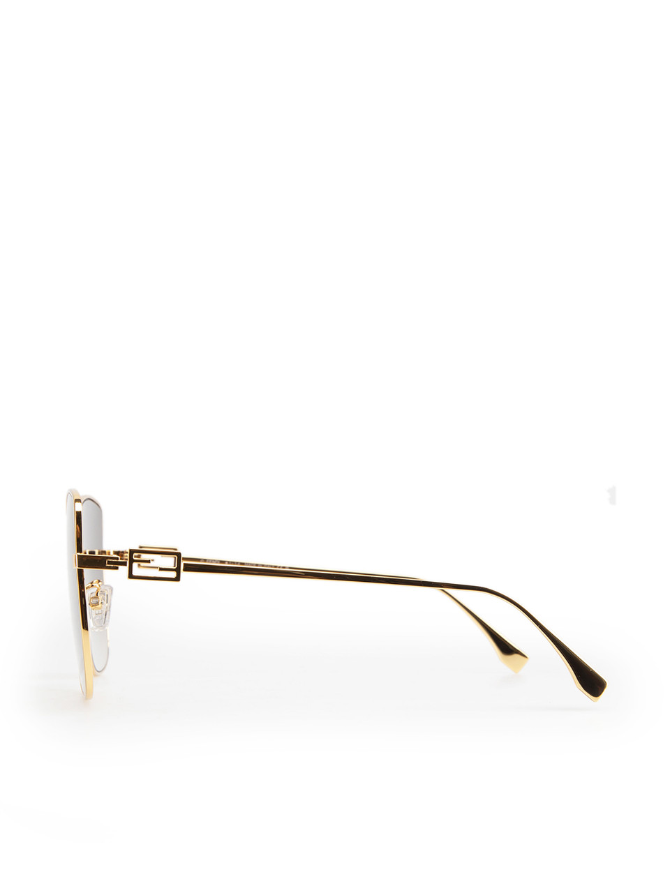 Fendi SS24 Gold Square Frame Sunglasses Fendi SS24 Gold Square Frame Sunglasses