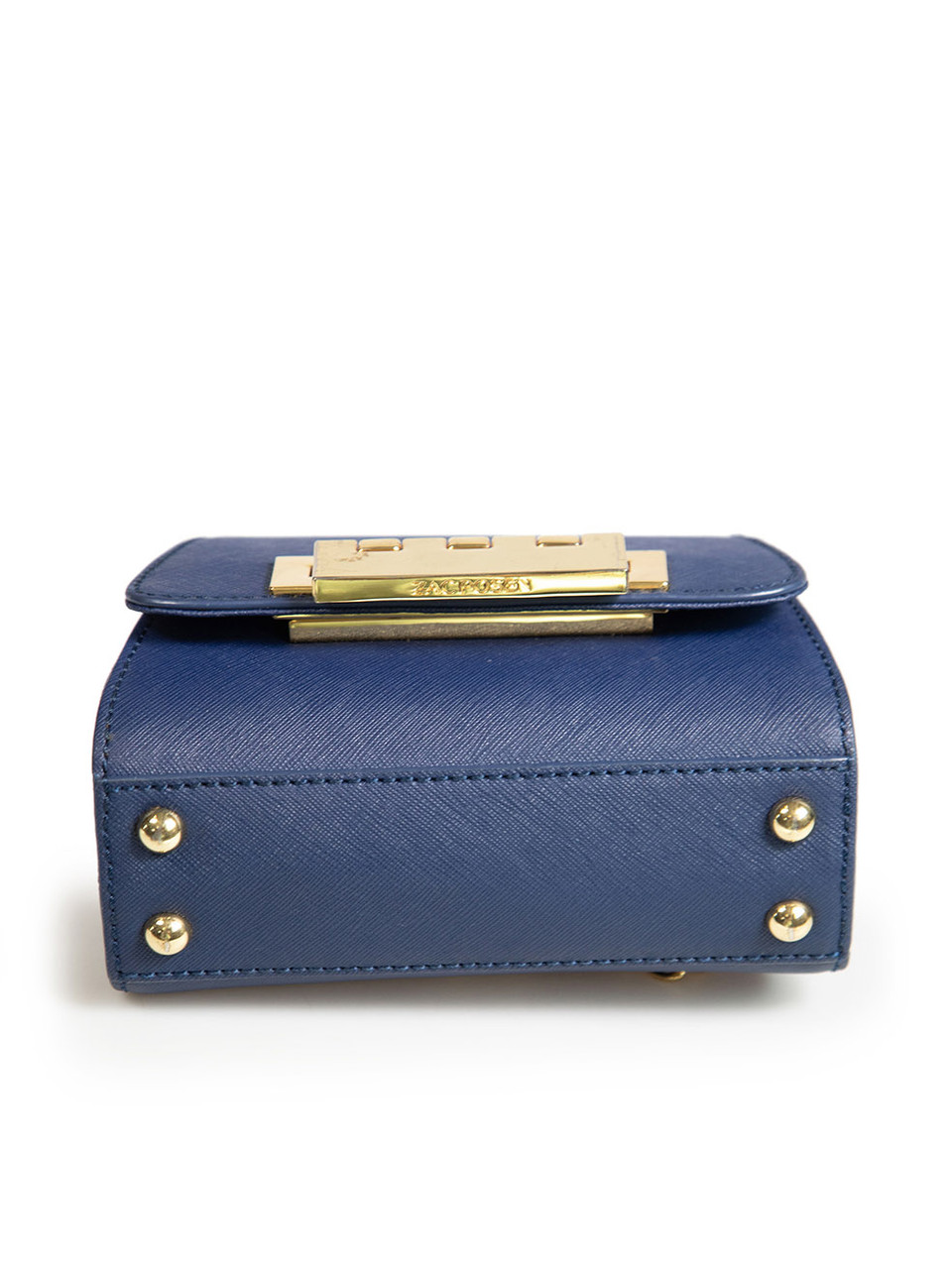 Zac Posen Navy Leather Mini Crossbody Bag