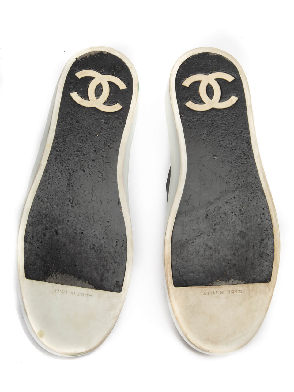 Chanel Leather Slip on Sneakers